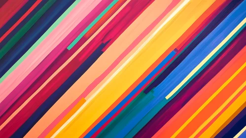 Colorful Diagonal Stripe Composition