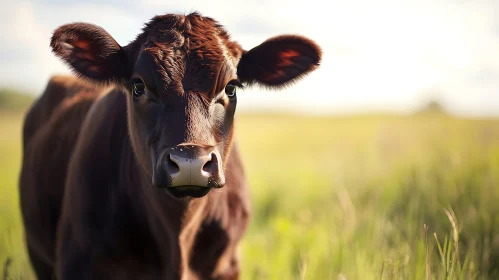 Cow in Field, Close-up