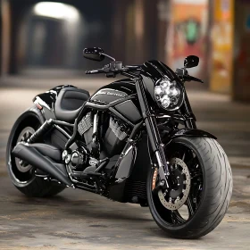 Sleek Black Motorcycle