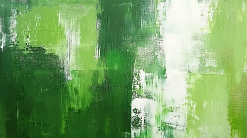 Textured Green Abstract Art