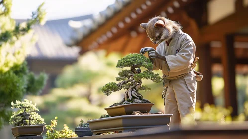 Bonsai Care with Racoon