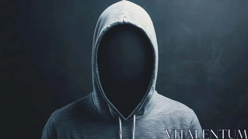 AI ART Hooded Silhouette in the Dark