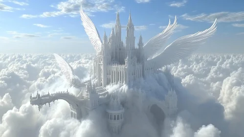 Winged Castle Above the Clouds