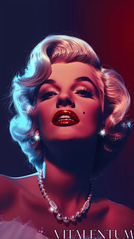 AI ART Vintage Glamour of Marilyn Monroe in Iconic Style