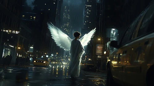 Urban Angel with Wings