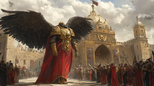 Winged Warrior Guarding the City Gate