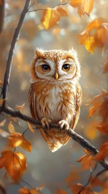 Enchanted Owl on Branch