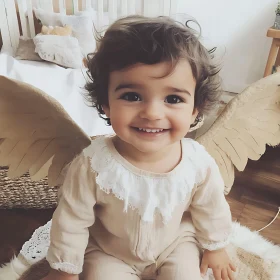 Innocent Child Angel Smiling Portrait