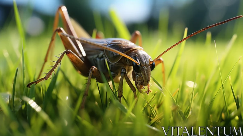 AI ART Photorealistic Portrait of a Grasshopper in Nature