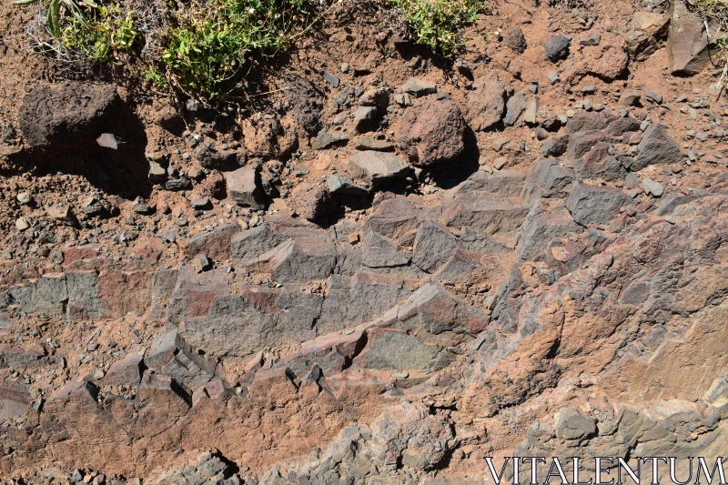 PHOTO Layered Rock Textures in Natural Sediment