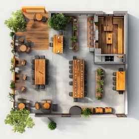 Restaurant Layout with Outdoor Seating