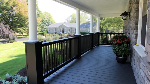 Charming House Porch with Stone Detail