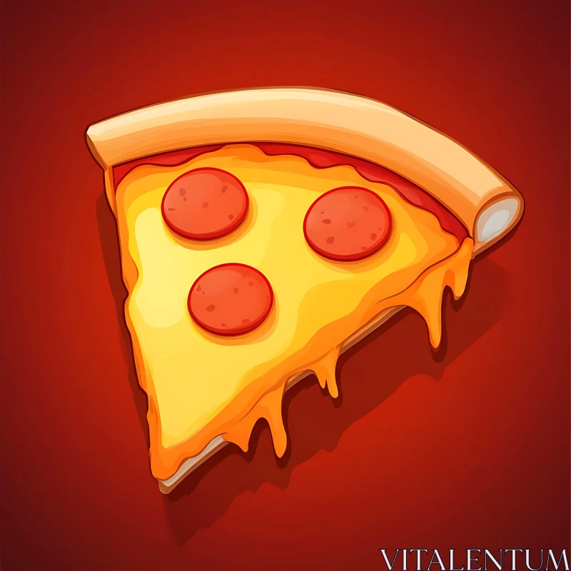 Delicious Cheese and Pepperoni Pizza AI Image