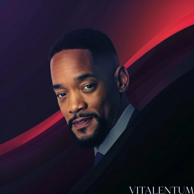 AI ART Sophisticated Will Smith Portrait