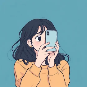 Woman Portrait with Phone
