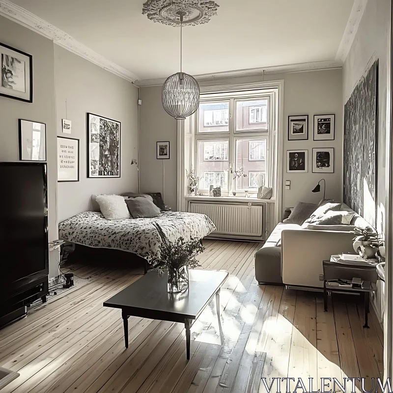 AI ART Sunlit Apartment Interior View