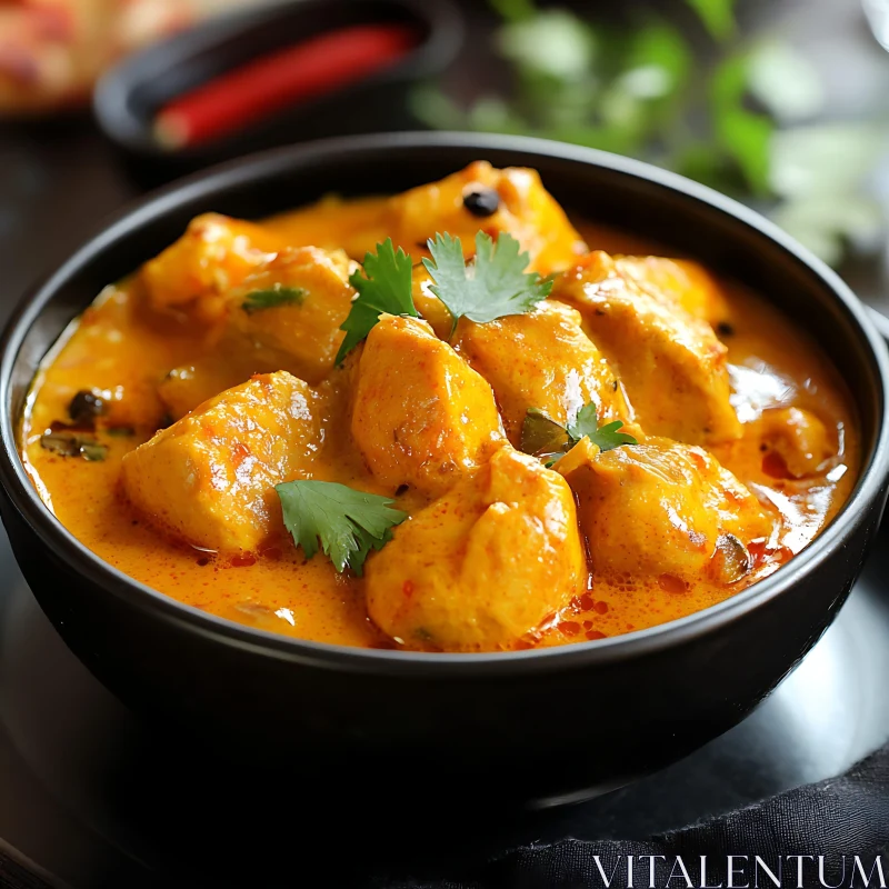 Delicious Spicy Chicken Curry AI Image