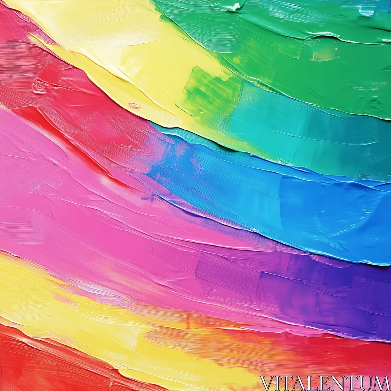 Abstract Colorful Paint Strokes Background AI Image