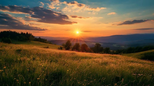 Scenic Sunset Landscape