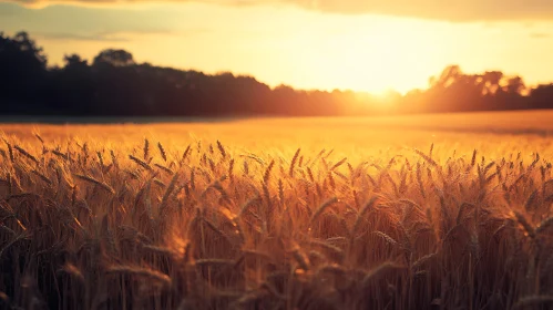 Wheat Field at Sunset