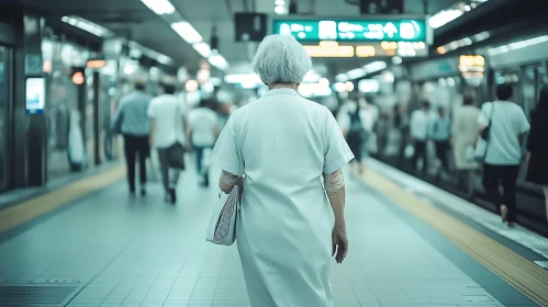 Woman in Subway