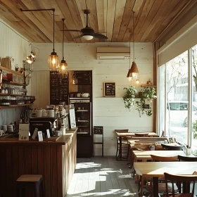 Sunlit Cafe: A Warm and Inviting Space