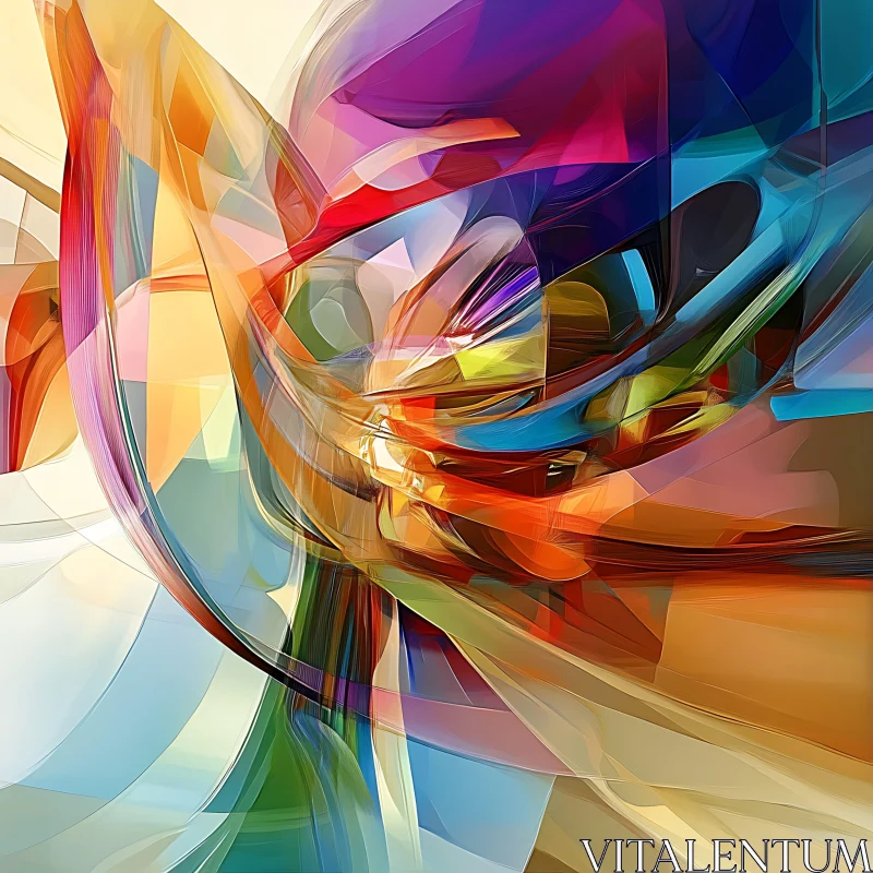 Vibrant Abstract Swirls AI Image