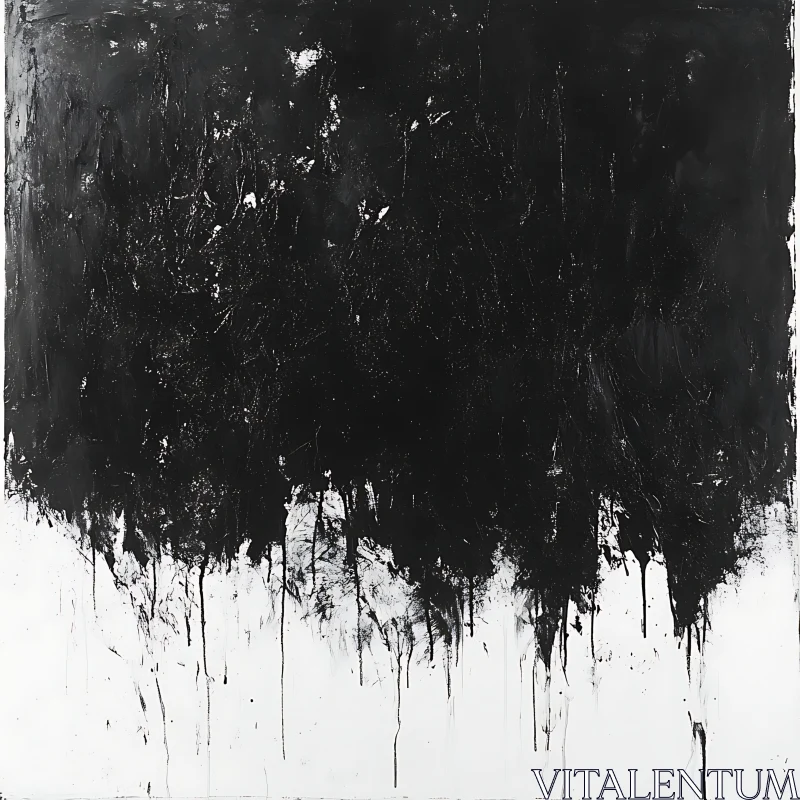 Textured Black and White Minimalist Art AI Image