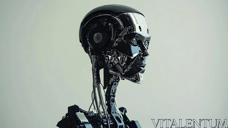 Technologically Advanced Cyborg with Intricate Design AI Image