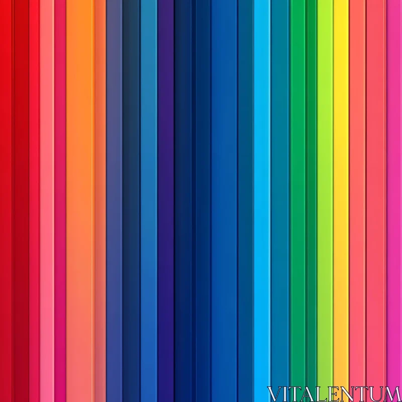 AI ART Rainbow Vertical Lines Abstract Art