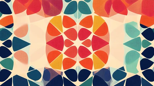 Symmetrical Geometric Color Art