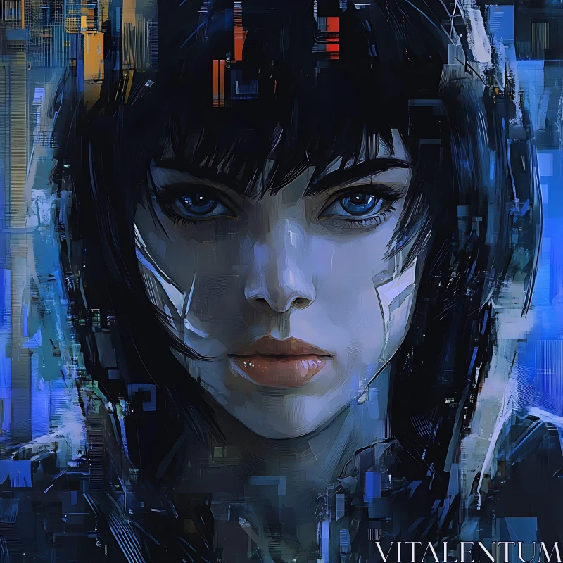 Cyberpunk Female Cyborg Art AI Image