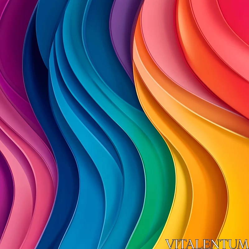 Fluid Color Gradient Abstract Art AI Image