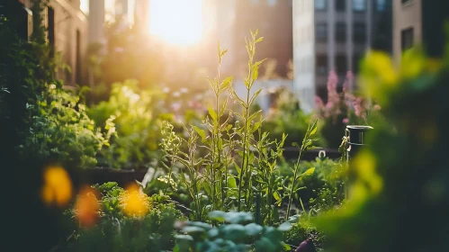 Urban Oasis: A Rooftop Garden View