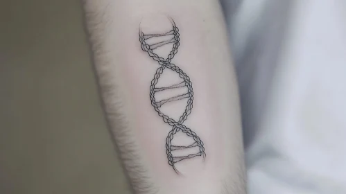 Braided DNA Strand Tattoo on Skin