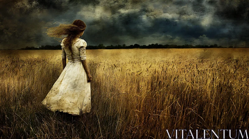 AI ART Golden Field Serenity