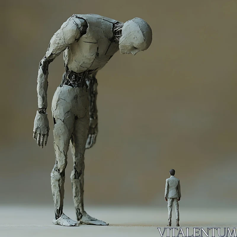 AI ART Robot's Reflection on Humanity