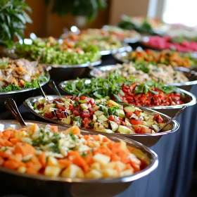 Fresh Salad Buffet Presentation