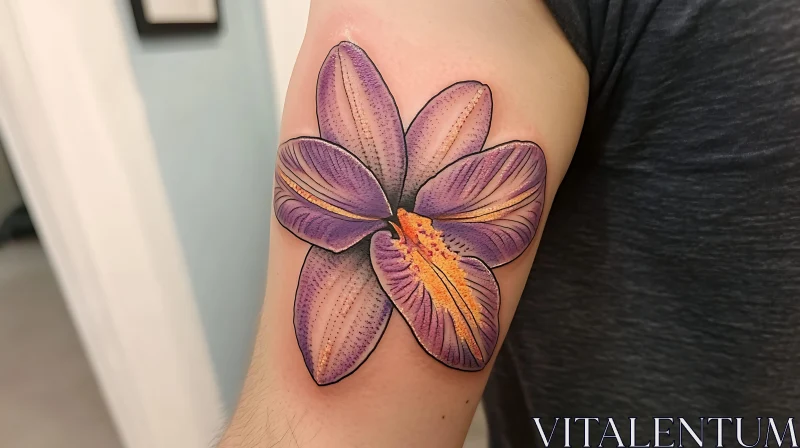 Intricate Flower Arm Tattoo AI Image