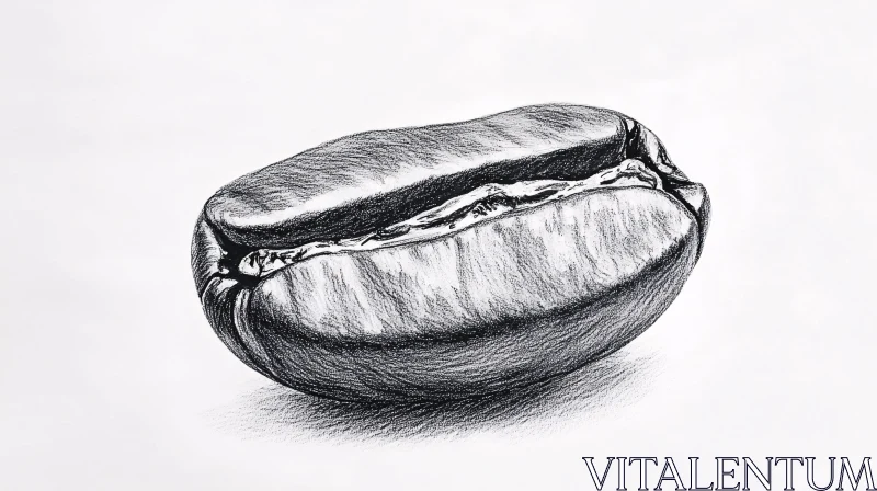 AI ART Monochrome Coffee Bean Art