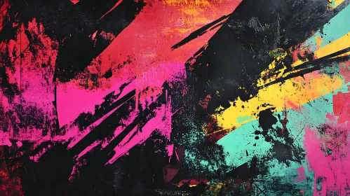 Dynamic Colorful Abstract Painting