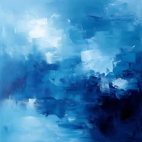 Shades of Blue: A Textured Abstract Artwork