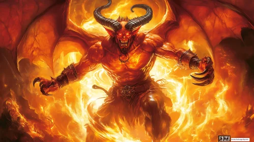 Demon in Flames: A Fantasy Portrait