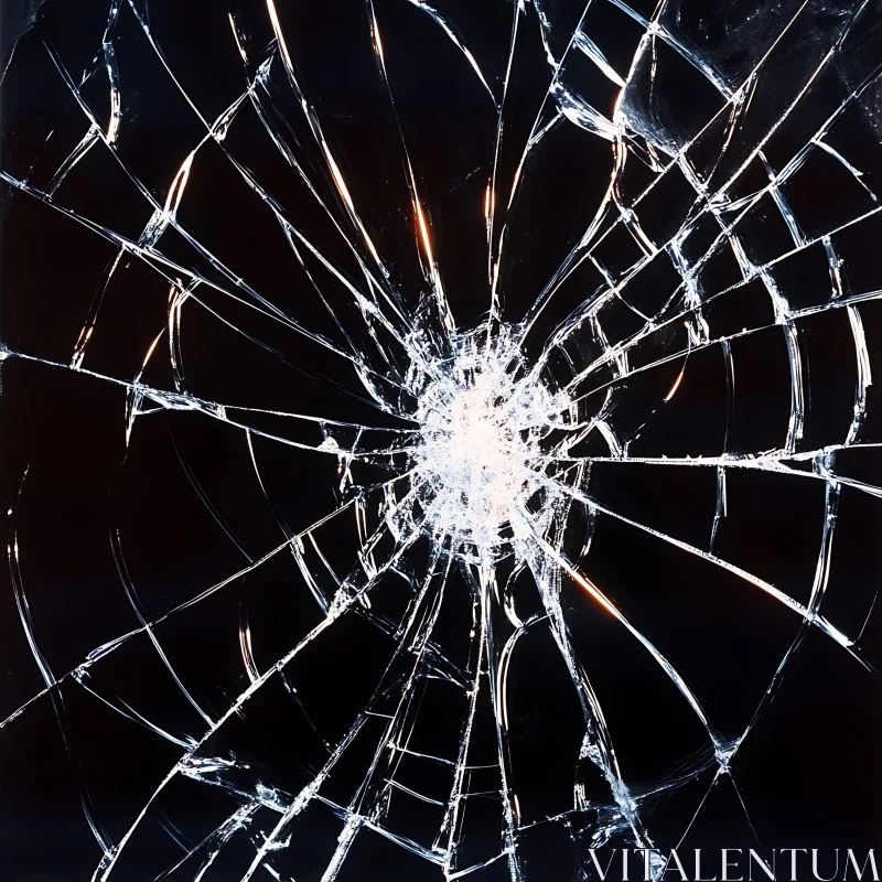 Abstract Shattered Glass Pattern AI Image