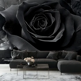 Monochrome Rose with Modern Interior