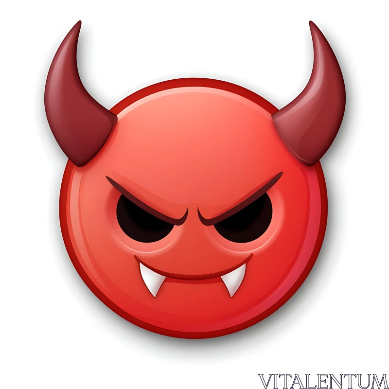 Cartoon Devilish Emoji Illustration AI Image