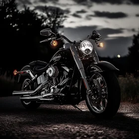 Motorcycle at Twilight