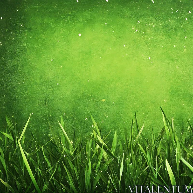 Green Grass and Textured Backdrop AI Image