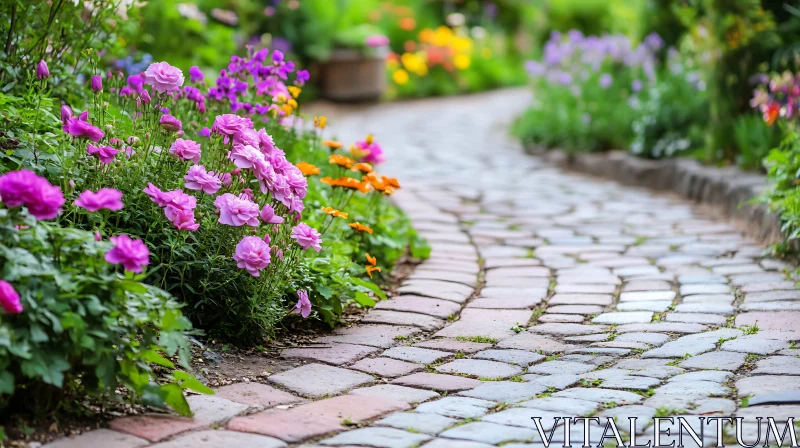 Floral Pathway Serenity AI Image