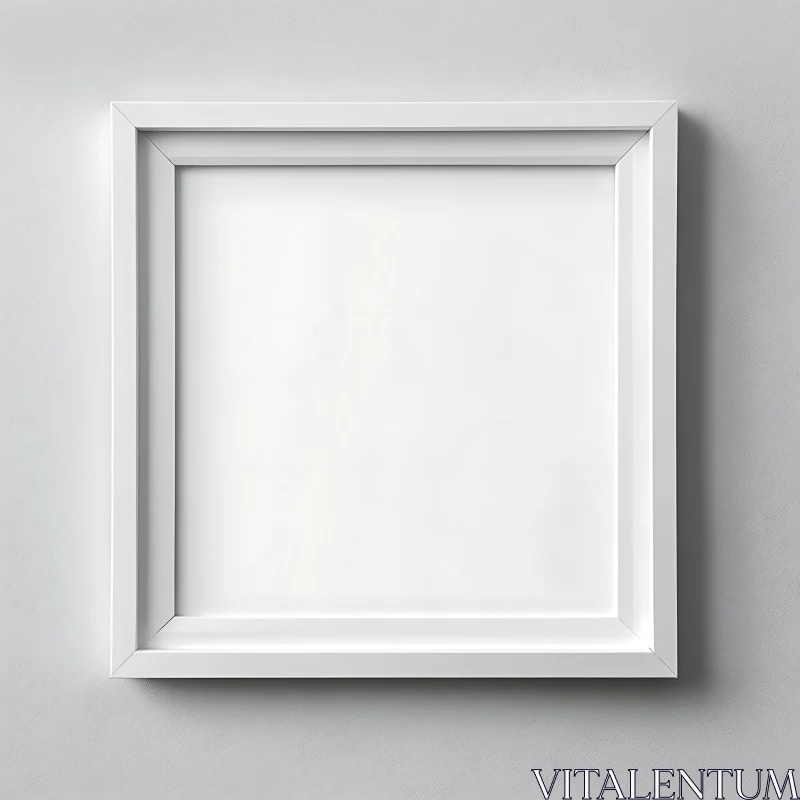 Empty White Picture Frame for Modern Interior Design AI Image